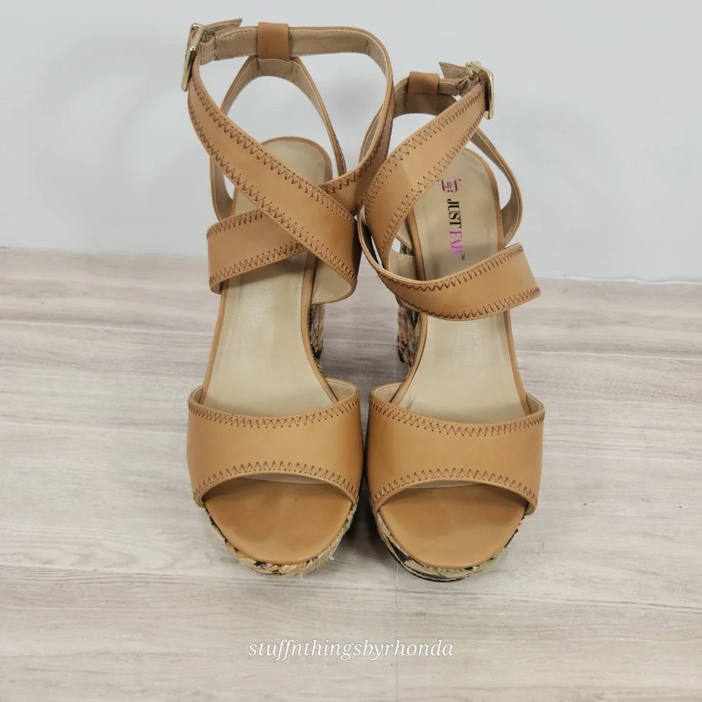 JUST FABULOUS ~ Cozumel ~ Platform Wedge Sandels US 9 /EU 40